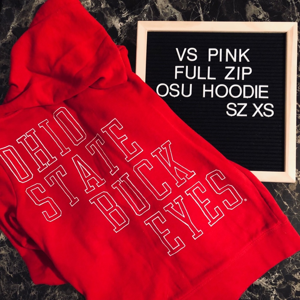 VS PINK OSU Full Zip Hoodie ❤️